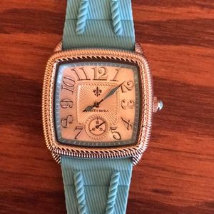 Judith Ripka silicone band watch.